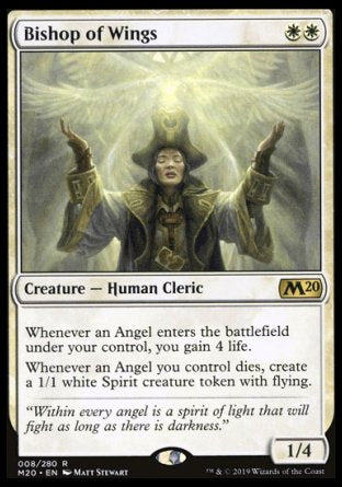 Bishop of Wings proxy card MTG Core Set 2020
