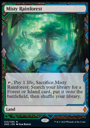 Misty Rainforest proxy card MTG Zendikar Rising Expeditions