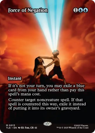 Force of Negation proxy card MTG Avatar: The Last Airbender Eternal