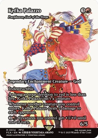 Kefka Palazzo // Purphoros, God of the Forge proxy card MTG Final Fantasy: Through the Ages