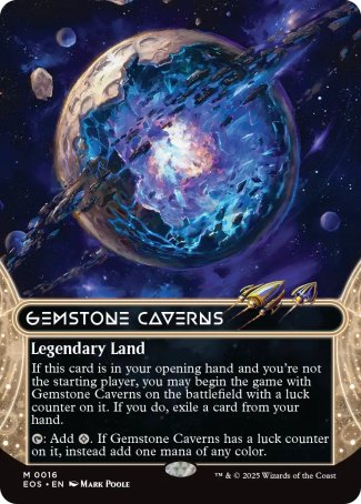 Gemstone Caverns proxy card MTG Edge of Eternities: Stellar Sights