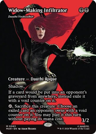 Widow-Making Infiltrator // Dauthi Voidwalker proxy card MTG Marvel Universe