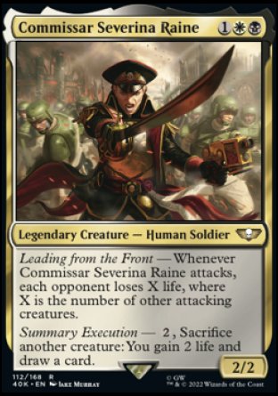 Commissar Severina Raine proxy card MTG Warhammer 40,000 Commander