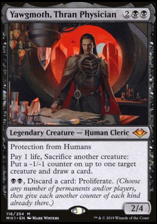 Yawgmoth, Thran Physician proxy card MTG Modern Horizons