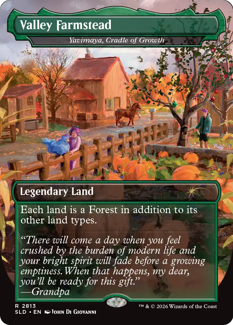 Yavimaya, Cradle of Growth “Valley Farmstead” MTG proxy card