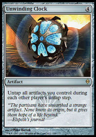 Unwinding Clock proxy card MTG New Phyrexia