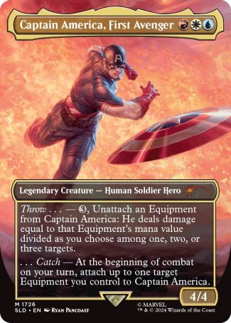 Captain America, First Avenger proxy card MTG Secret Lair Drop