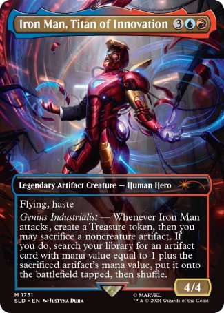 Iron Man, Titan of Innovation proxy card MTG Secret Lair Drop