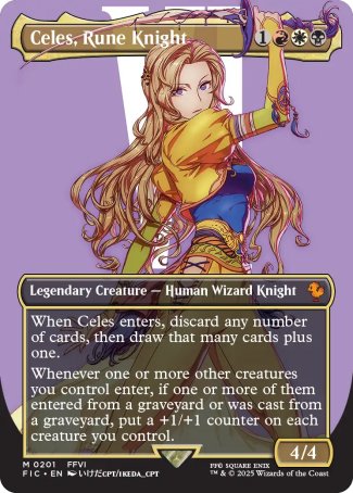 Celes, Rune Knight proxy card MTG Final Fantasy Commander