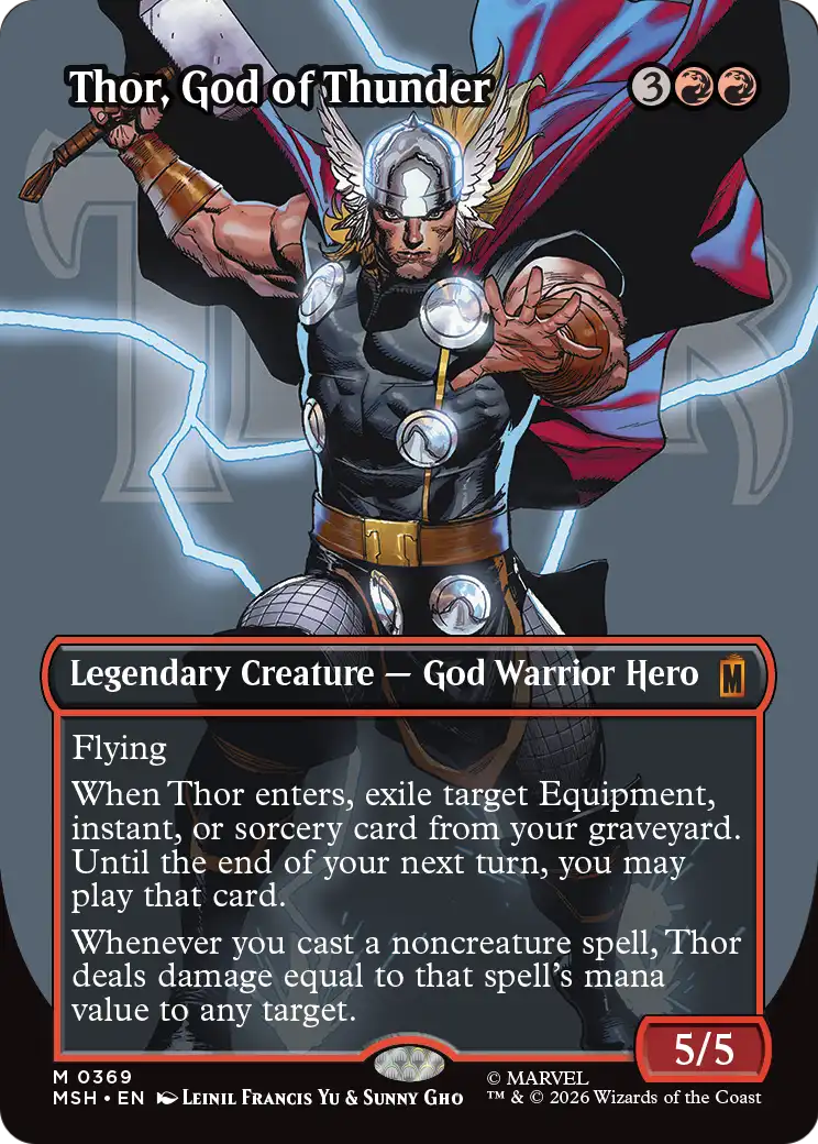 Thor, God of Thunder MTG proxy card