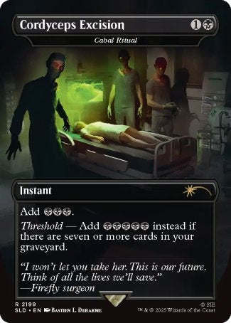 Cordyceps Excision // Cabal Ritual proxy card MTG Secret Lair Drop