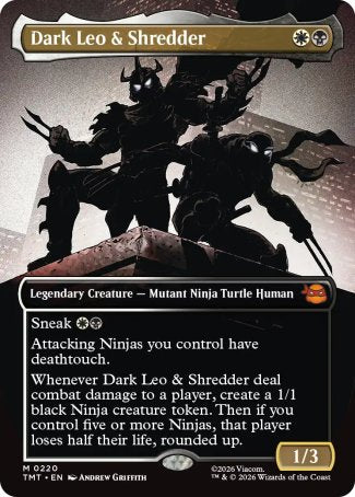 Dark Leo & Shredder proxy card MTG Teenage Mutant Ninja Turtles