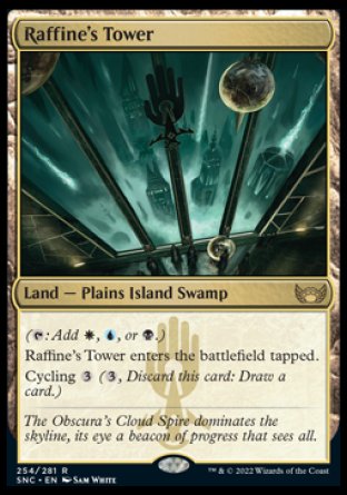 Raffine's Tower proxy card MTG Streets of New Capenna