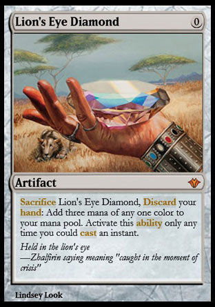 Lion's Eye Diamond proxy card MTG Vintage Masters