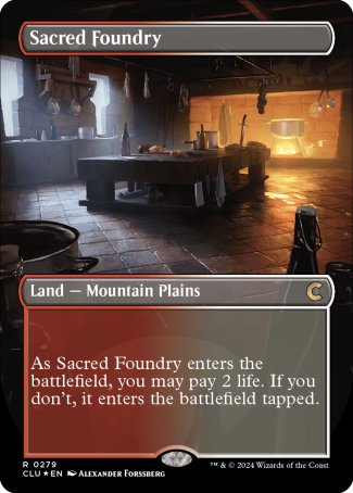 Sacred Foundry proxy card MTG Ravnica: Clue Edition