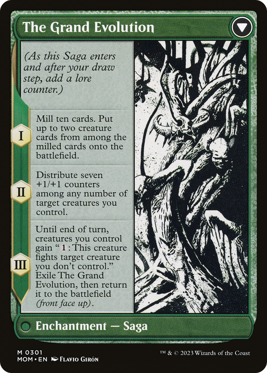 The Grand Evolution - back face MTG proxy card