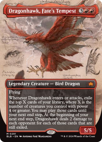 Dragonhawk, Fate's Tempest proxy card MTG Bloomburrow