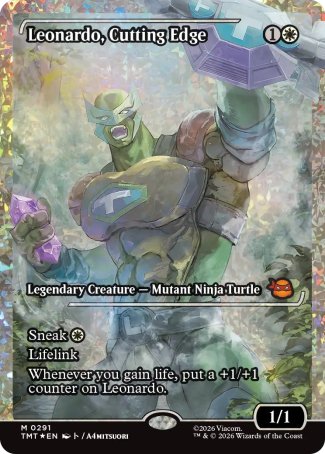 Leonardo, Cutting Edge proxy card MTG Teenage Mutant Ninja Turtles
