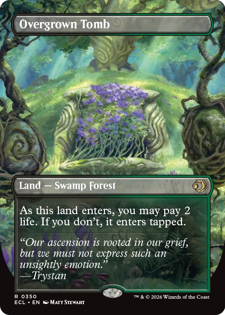 Overgrown Tomb - back face MTG proxy card
