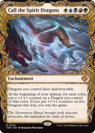 Call the Spirit Dragons proxy card MTG Tarkir: Dragonstorm