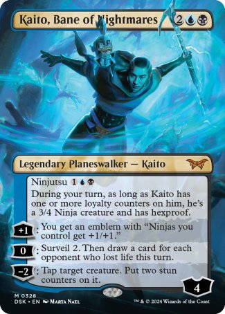 Kaito, Bane of Nightmares proxy card MTG Duskmourn: House of Horror