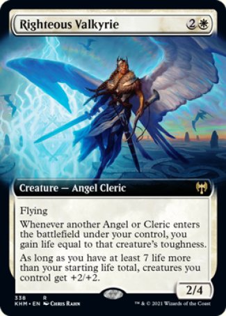 Righteous Valkyrie proxy card MTG Kaldheim