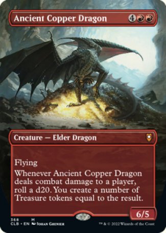 Ancient Copper Dragon proxy card MTG Commander Legends: Battle for Baldur's Gate