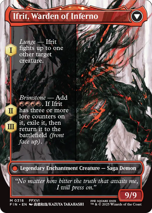 Ifrit, Warden of Inferno - back face MTG proxy card