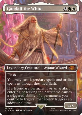 Gandalf the White proxy card MTG The Lord of the Rings: Tales of Middle-earth