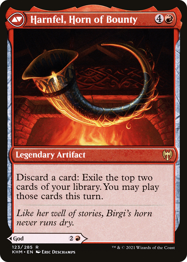 Harnfel, Horn of Bounty - back face MTG proxy card