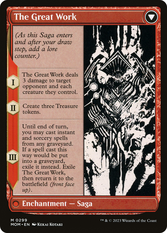 The Great Work - back face MTG proxy card