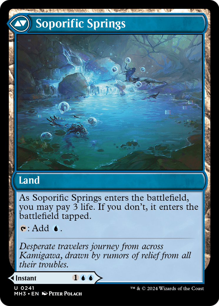 Soporific Springs - back face MTG proxy card