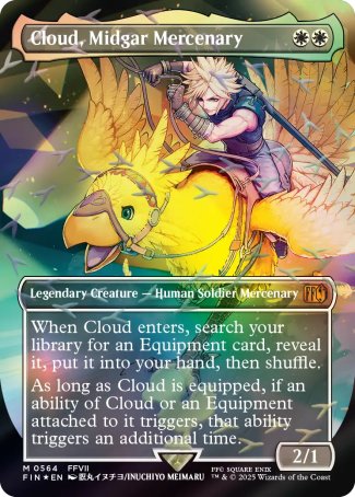 Cloud, Midgar Mercenary proxy card MTG Final Fantasy