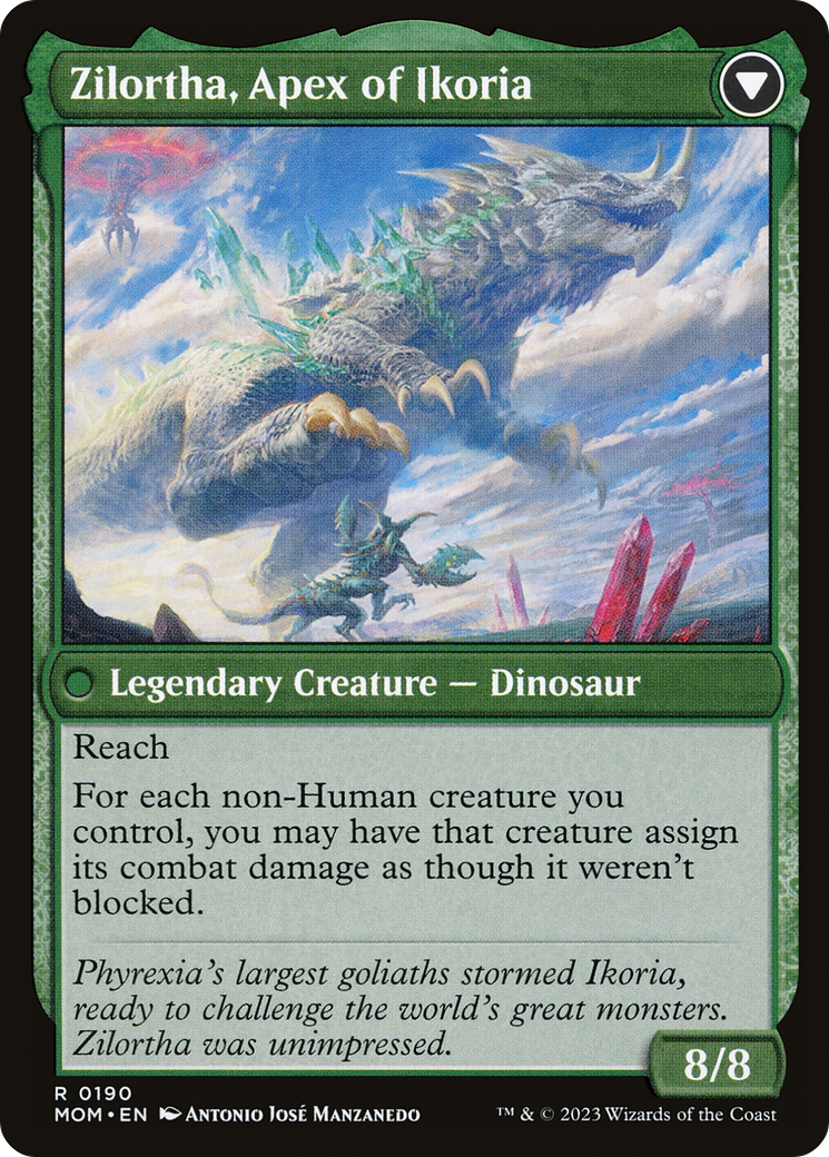 Zilortha, Apex of Ikoria - back face MTG proxy card