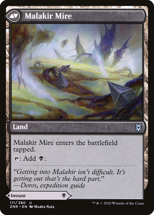 Malakir Mire - back face MTG proxy card