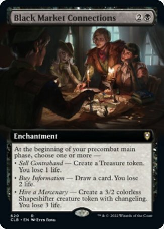 Black Market Connections proxy card MTG Commander Legends: Battle for Baldur's Gate