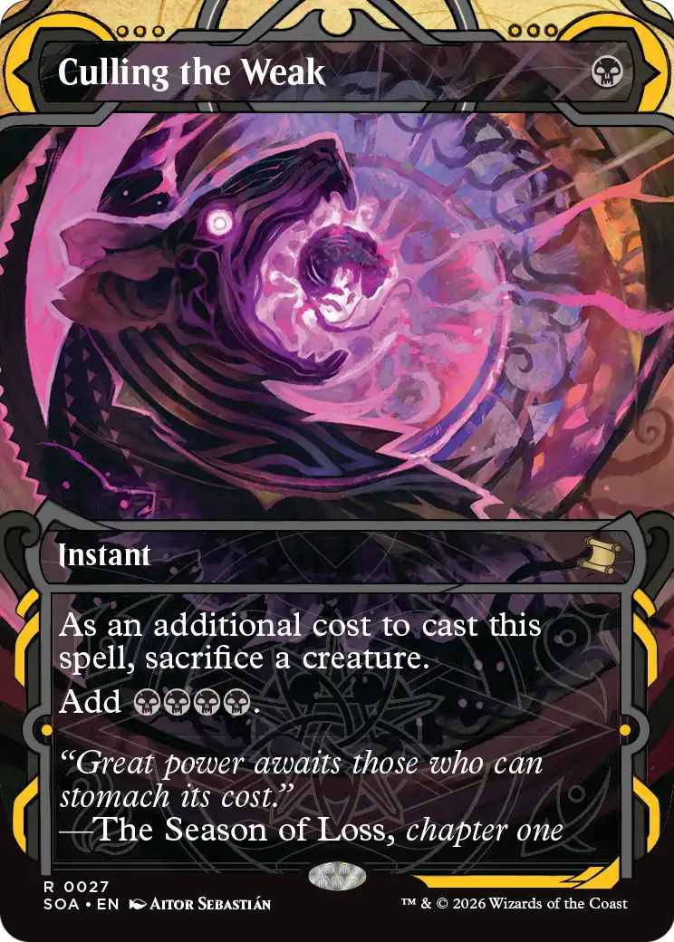 Culling the Weak MTG proxy card