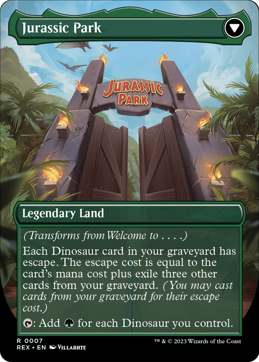Jurassic Park - back face MTG proxy card