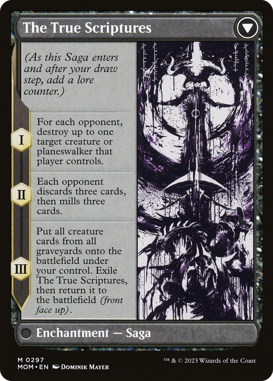 The True Scriptures - back face MTG proxy card