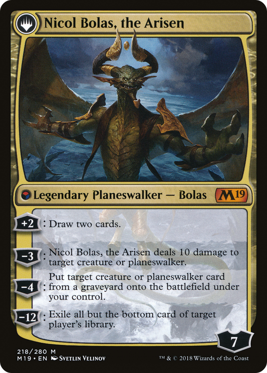 Nicol Bolas, the Arisen - back face MTG proxy card