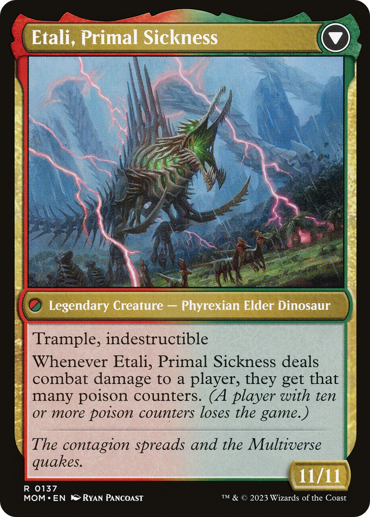 Etali, Primal Sickness - back face MTG proxy card