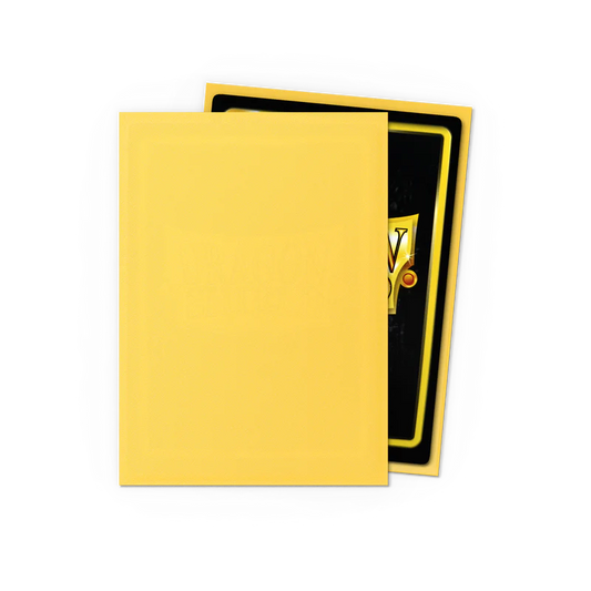 Dragon Shield Matte Yellow card sleeves 100 standard size sleeves 63x88 mm