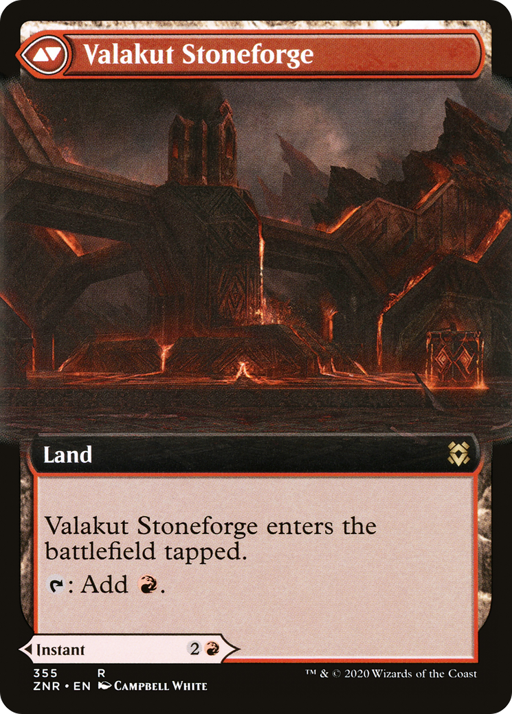 Valakut Stoneforge - back face MTG proxy card