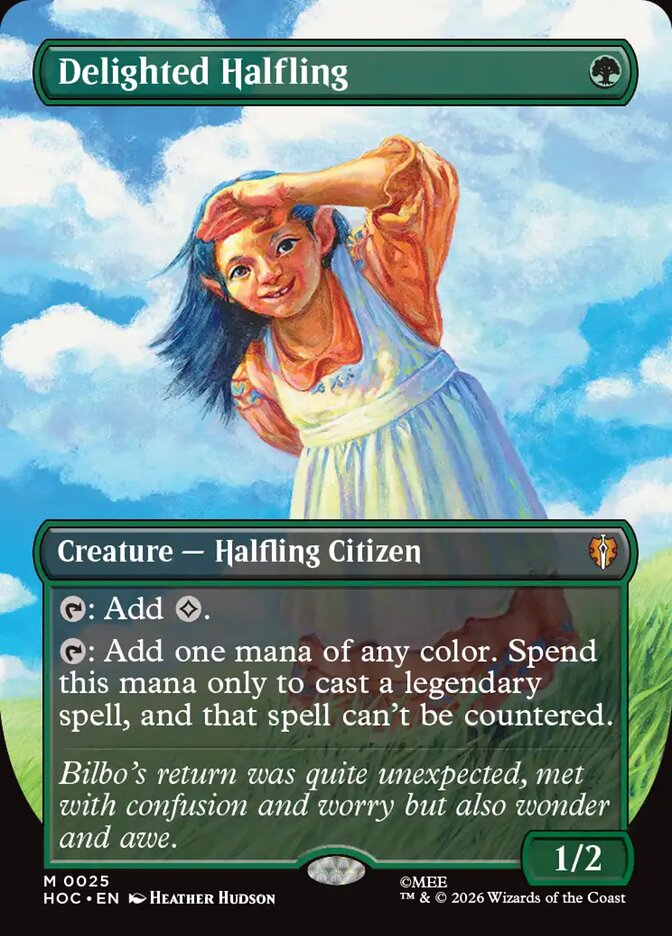 Delighted Halfling MTG proxy card