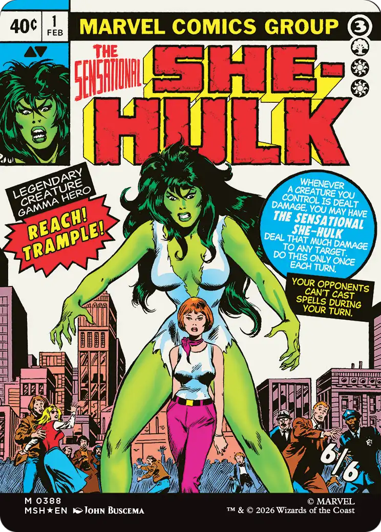 The Sensational She-Hulk - back face MTG proxy card