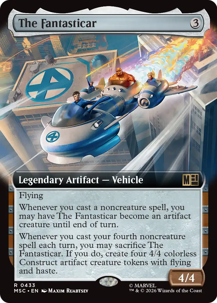 The Fantasticar MTG proxy card