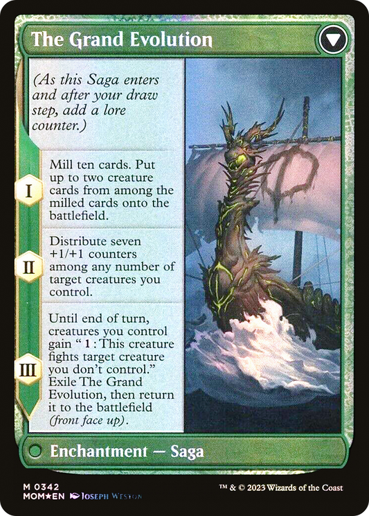 The Grand Evolution - back face MTG proxy card