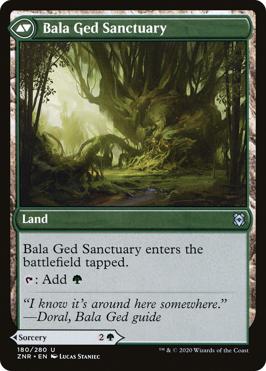 Bala Ged Sanctuary - back face MTG proxy card