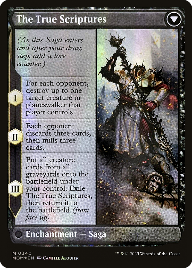 The True Scriptures - back face MTG proxy card