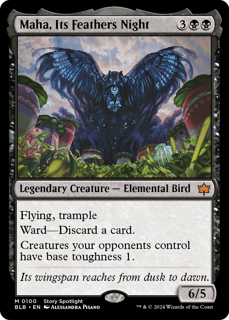 Maha, Its Feathers Night MTG proxy card